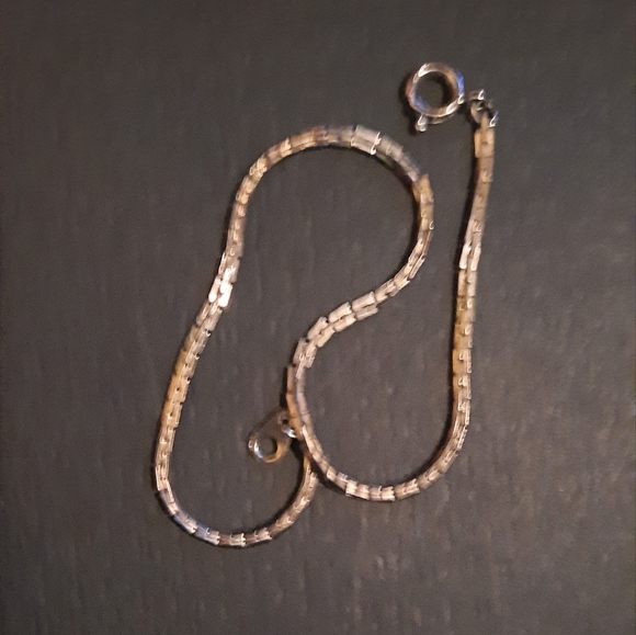 Vintage boxy art deco style metal chain 7in - Picture 2 of 8